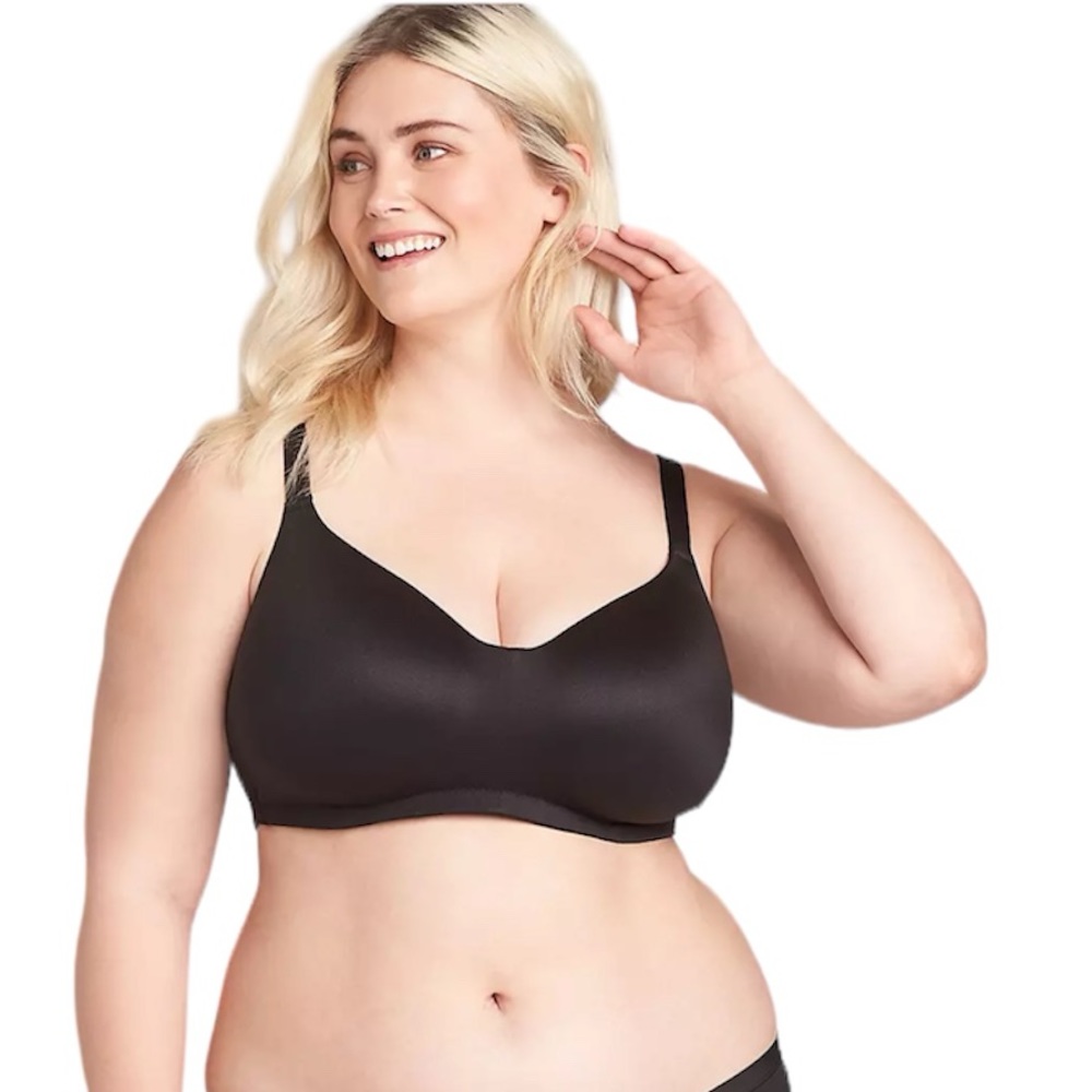 Cacique Women's Simply Wire Free Full Coverage Bra‎ Black Size 44DDD